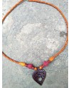 Alphabey's Dyed Buffalo Bone Melted Carving Necklace For Women Alphabey's Dyed Buffalo Bone Melted Carving Necklace For Women